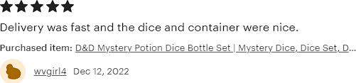 Mystery Dice Potion Bottles Review