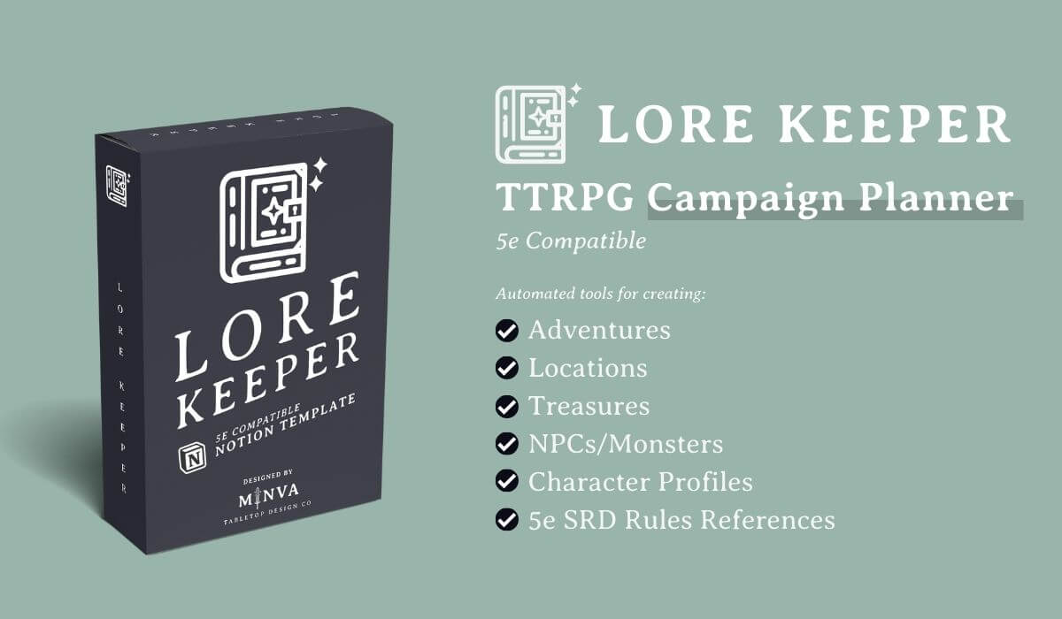 Lore Keeper 5e Notion Template