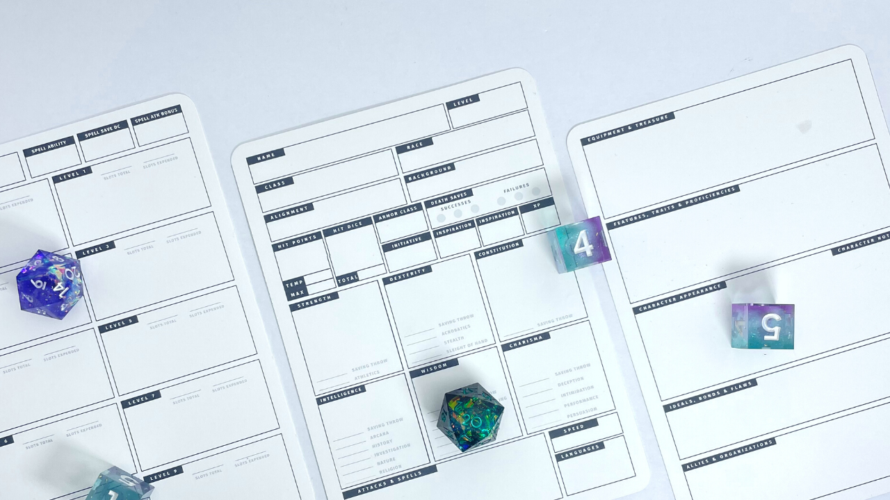 Mini 5e DnD Character Sheets 0