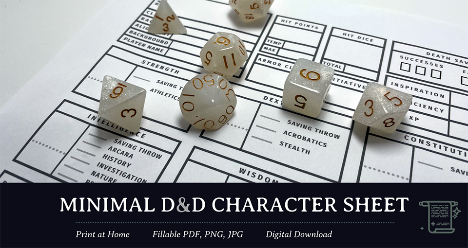 Minimal D&D Character Sheet 0