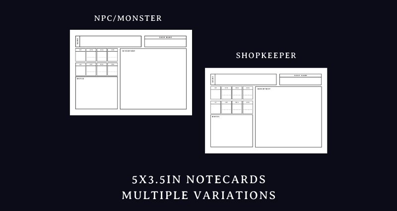 D&D NPC/Monster Cards 2