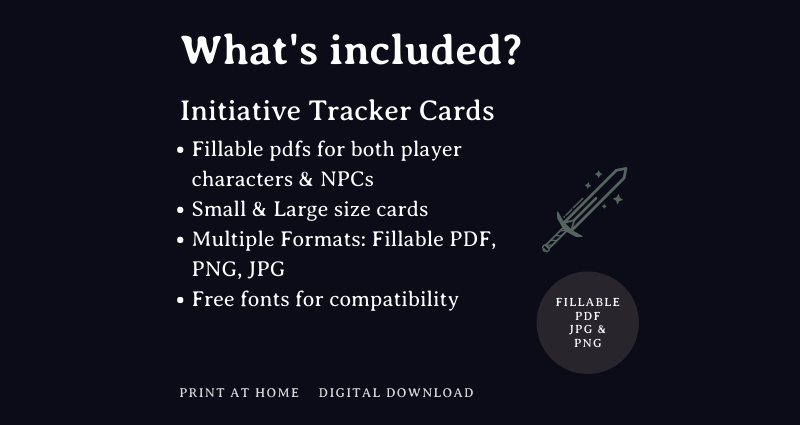 Initiative Tracker Cards 3