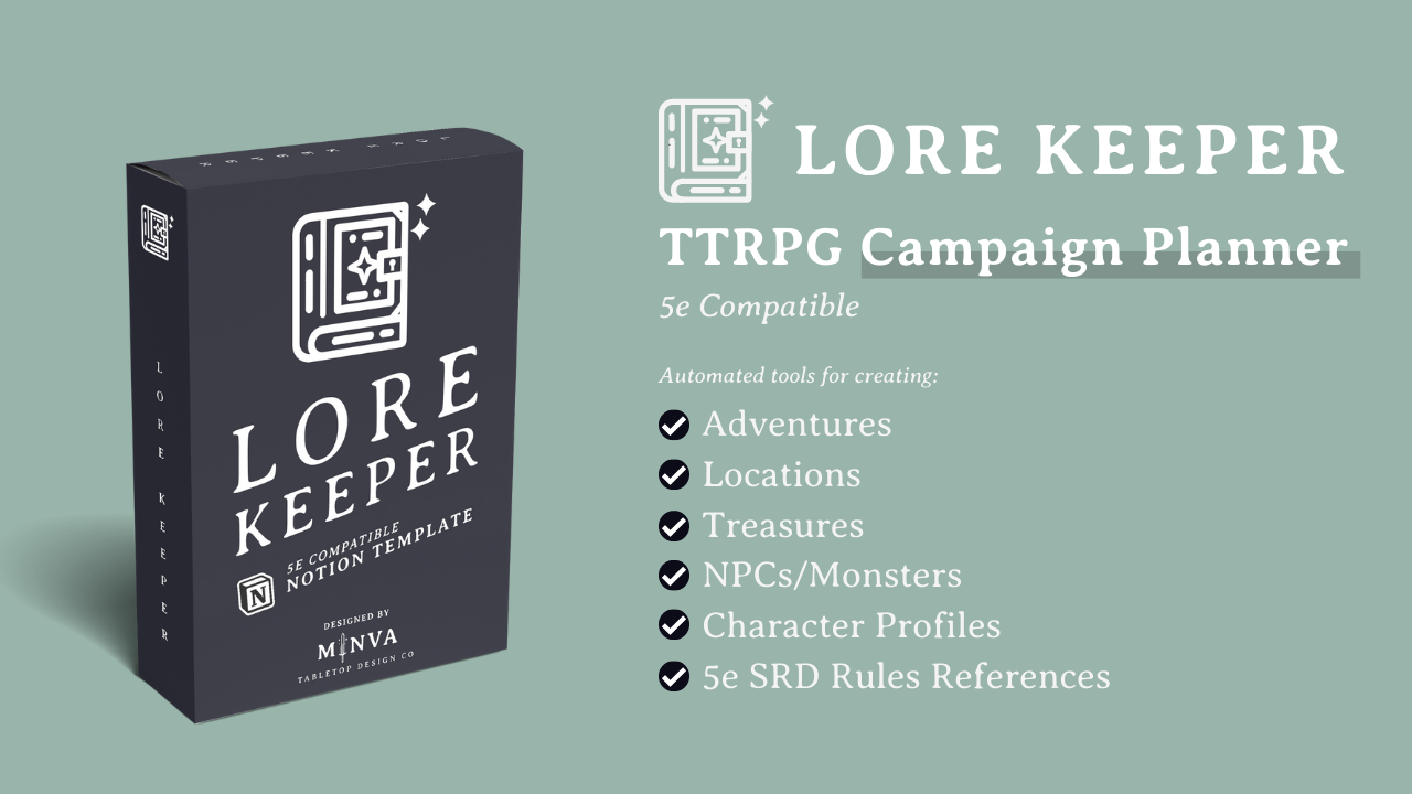 Lore Keeper 5e Notion Template 0